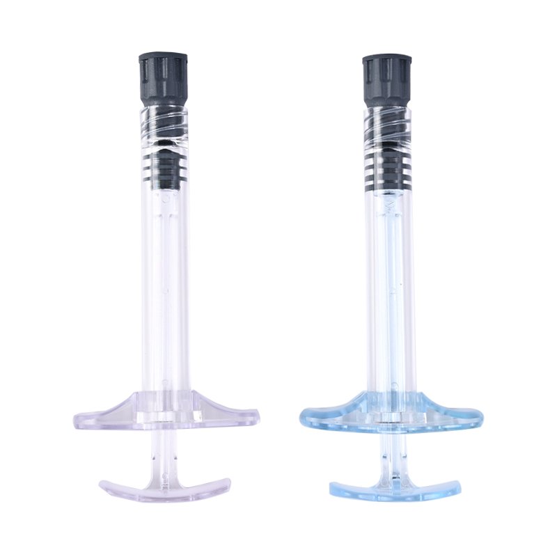 image of polymer syringes with colorful plungers