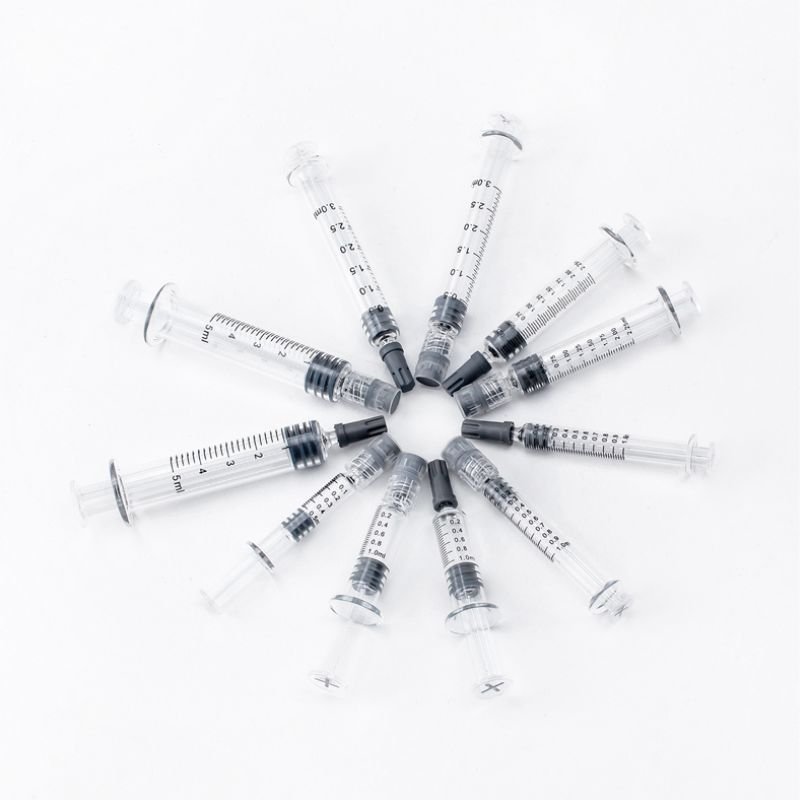 image of glass prefilled syringes in all sizes